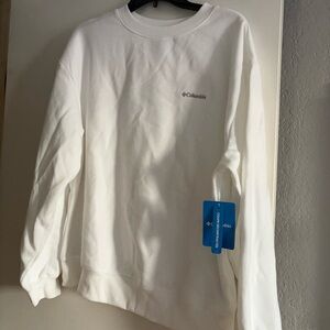 Columbia Men's Classic White Crewneck Sweater
